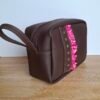 Neceser Camila -Café c/ fucsia-