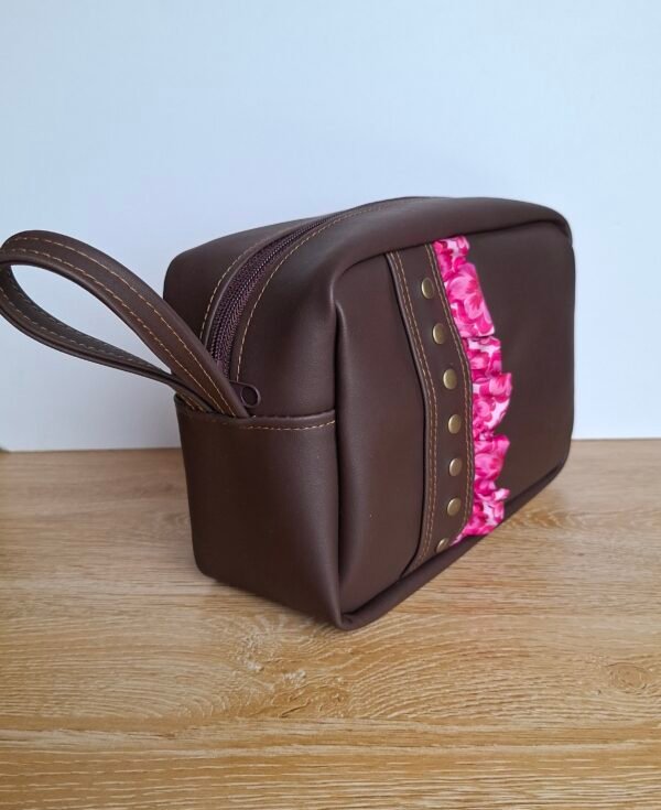Neceser Camila -Café c/ fucsia-