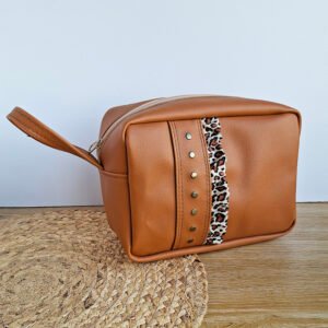 Neceser Camila -Café c/ animal print-