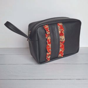 Neceser Camila -Negro c/ rojo-